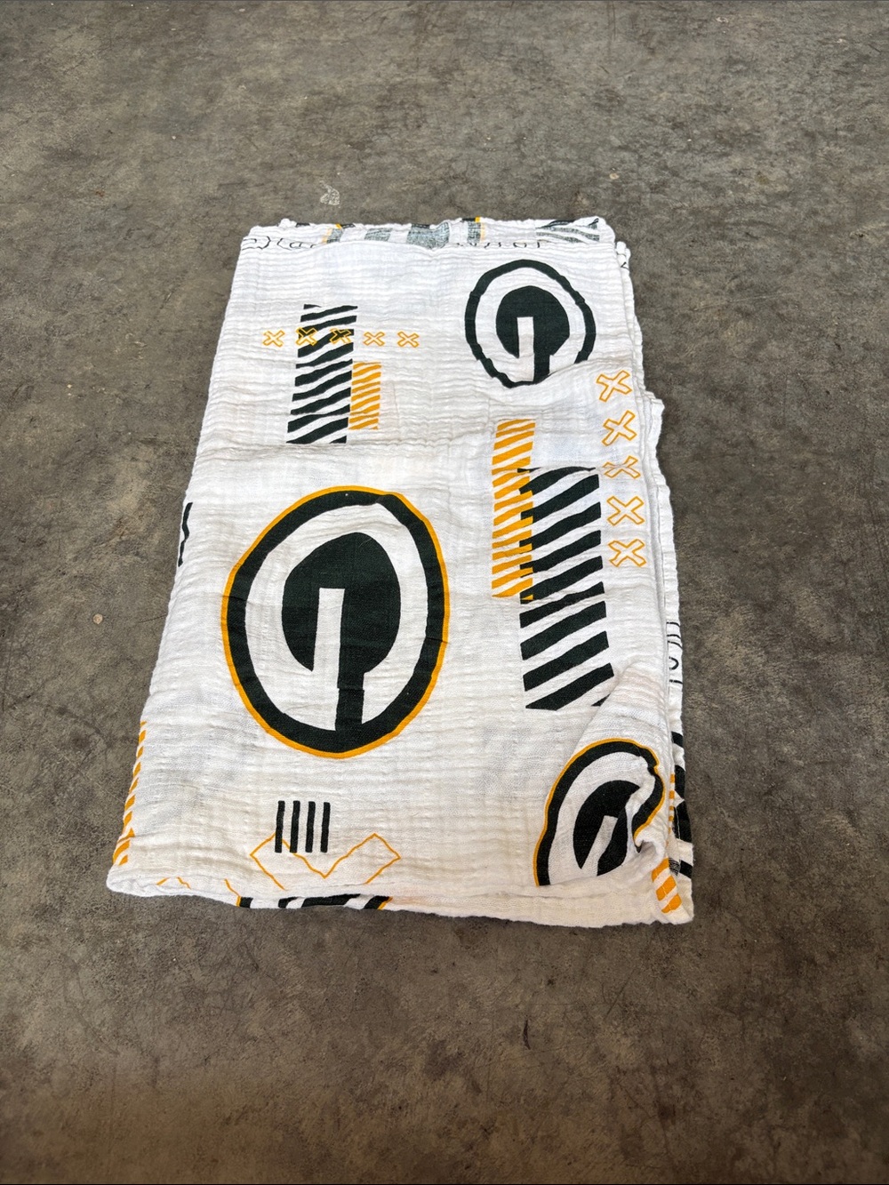 NFL Green Bay Packers White Gold and Dark Green Kids Blanket